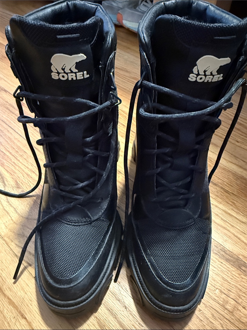 Sorel Women’s Black Lace-Up Waterproof Winter Boots